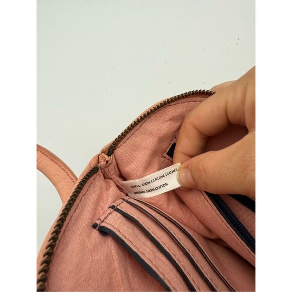 Hobo Womens Dusty Rose Woven Leather Wristlet Clutch Handbag